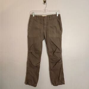 Nili Lotan Cropped Military Pant Gray Size 00 Casual Relaxed Utility Zip Jogger